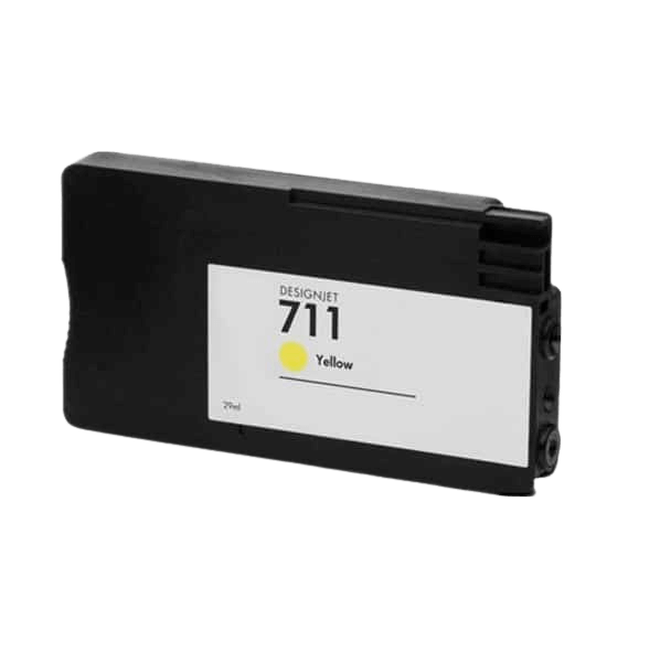 HP 711 gul kompatibel blækpatron 28 ml. (CZ132A)
