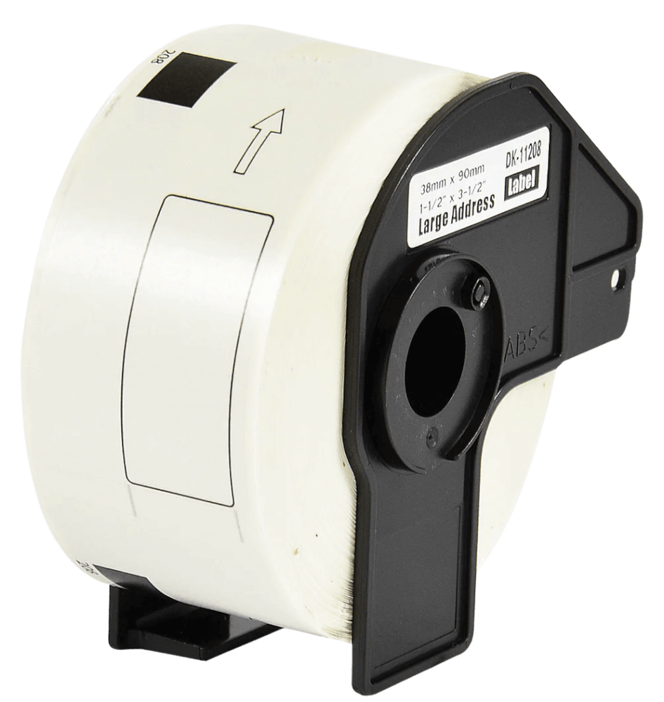 Brother DK11208 38 x 90 mm, 400 stk. Hvid kompatibel adresseetiket (Termisk)