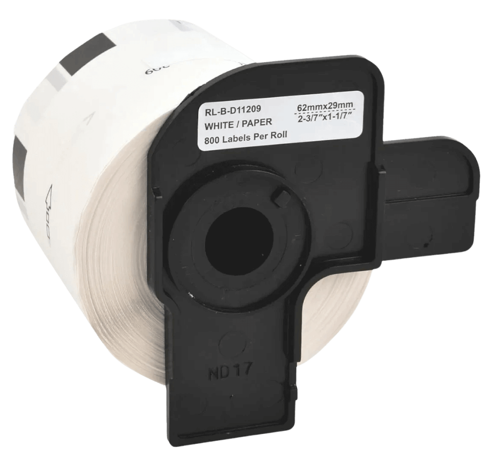 Brother DK11209 29 x 62 mm, 800 stk. Hvid kompatibel adresseetiket (Termisk)