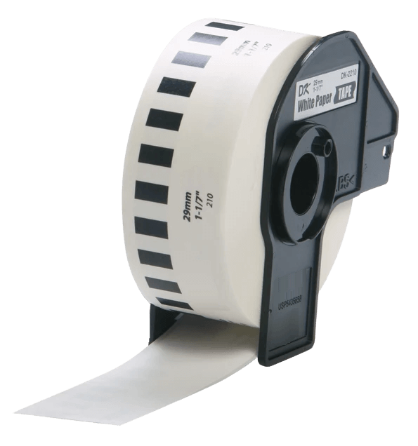 Brother DK22210 29mm x 30,48 Hvid kompatibel adresseetiket (Termisk)