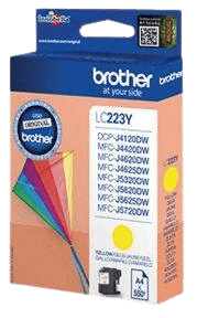 Brother LC223Y gul original blækpatron 550 sider (LC-223Y)