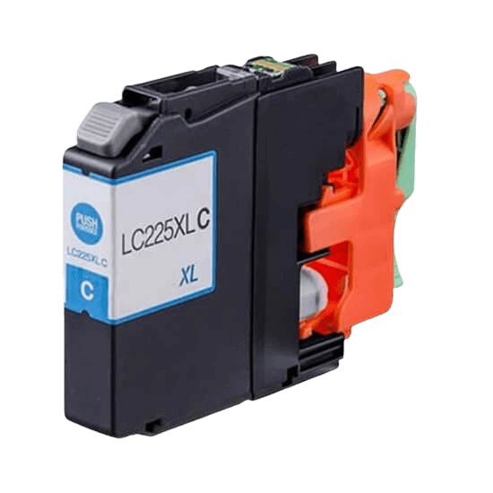 Brother LC225C XL cyan kompatibel blækpatron 17 ml. (LC-225C)
