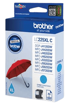 Brother LC225C XL cyan original blækpatron 1200 sider (LC-225C)