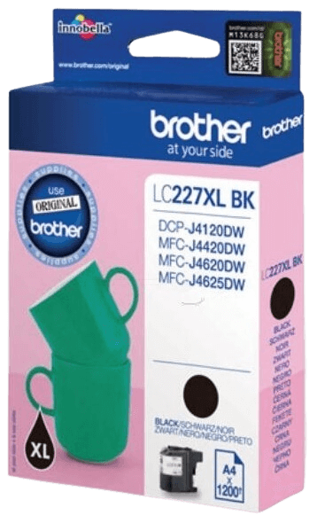Brother LC227BK XL sort original blækpatron 1200 sider (LC-227BK)