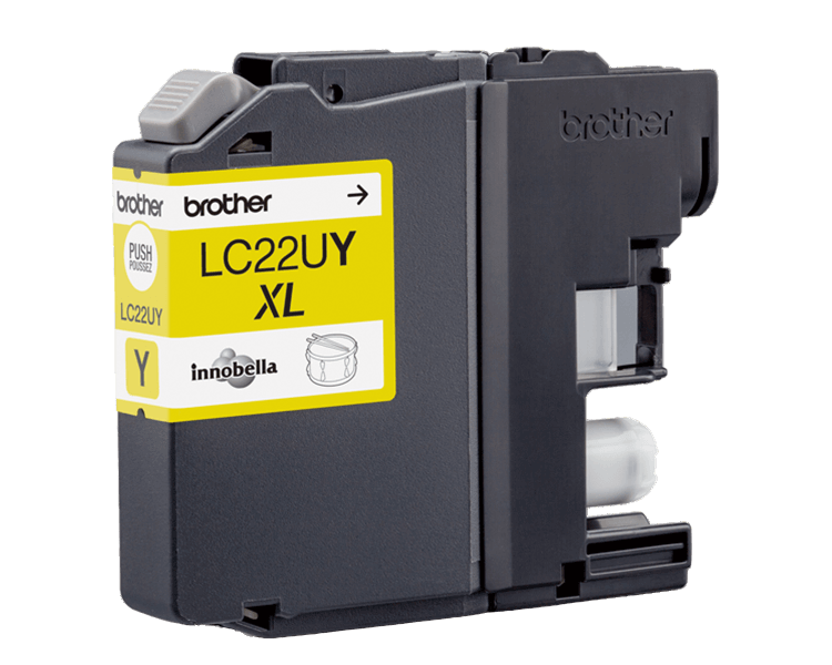 Brother LC22UY gul original blækpatron 1200 sider (LC-22UY)