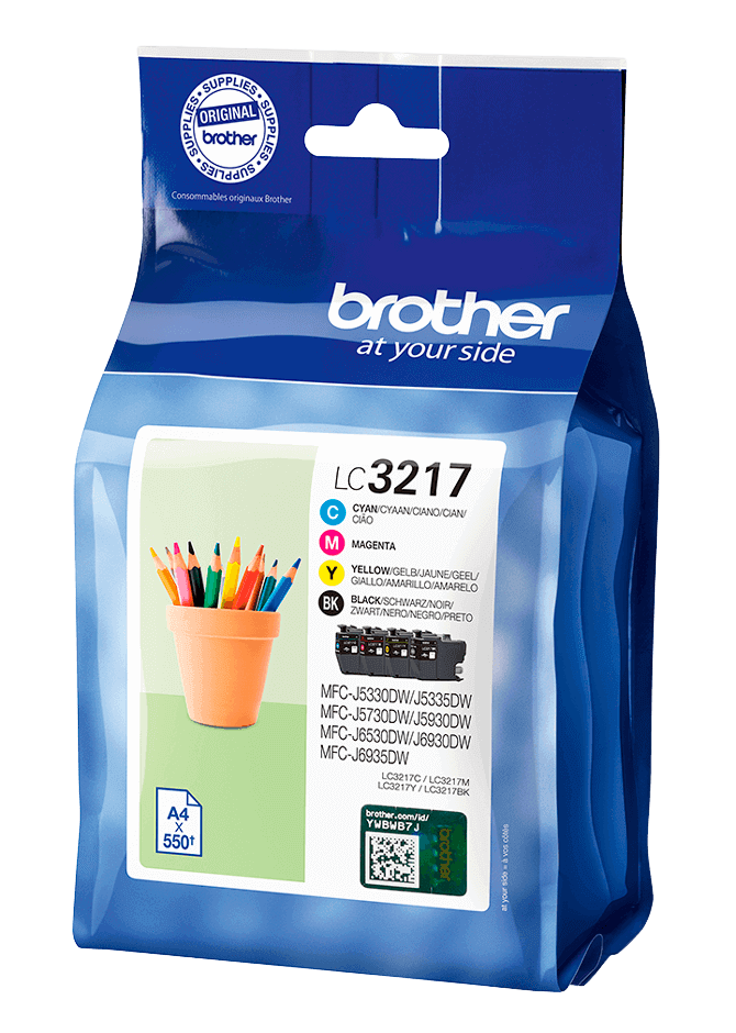 Brother LC3217VALDR CMYK original multipack 2200 sider (LC-3217VALDR)
