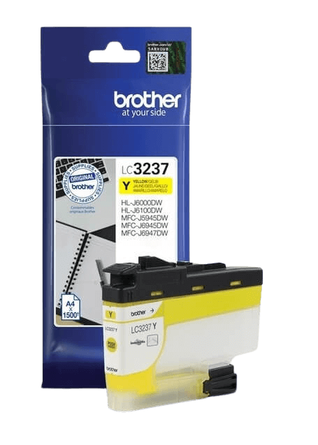 Brother LC3237Y gul original blækpatron 1500 sider (LC-3237Y)