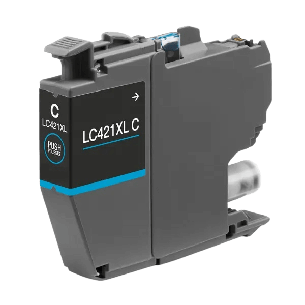 Brother LC421XLC cyan kompatibel blækpatron 500 sider