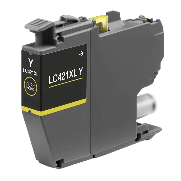 Brother LC421XLY gul kompatibel blækpatron 500 sider