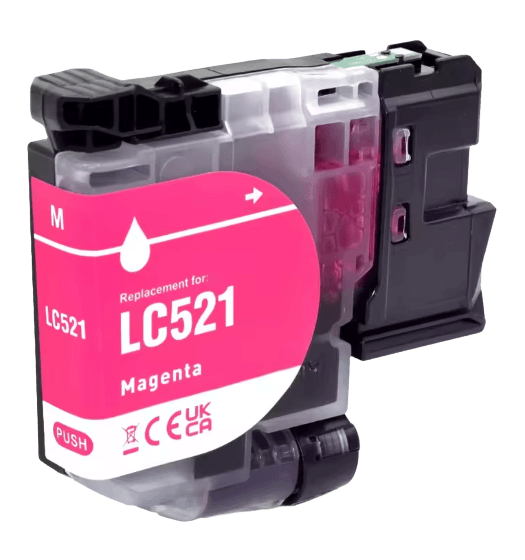 Brother LC521M magenta kompatibel blækpatron 500 sider