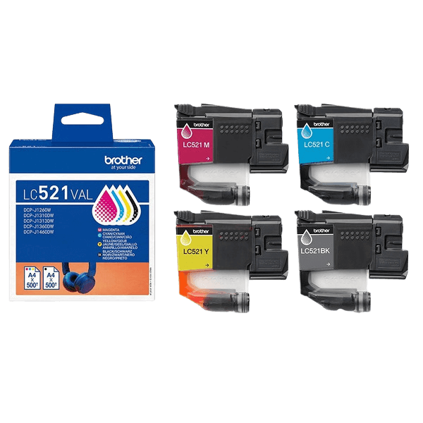 Brother LC521VAL CMY original blækpatron 500 sider