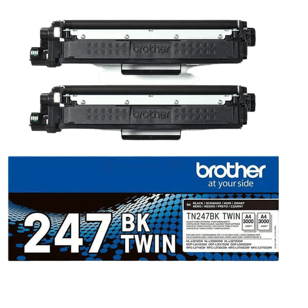 Brother TN247BK XL twin pack sort original toner 6000 sider