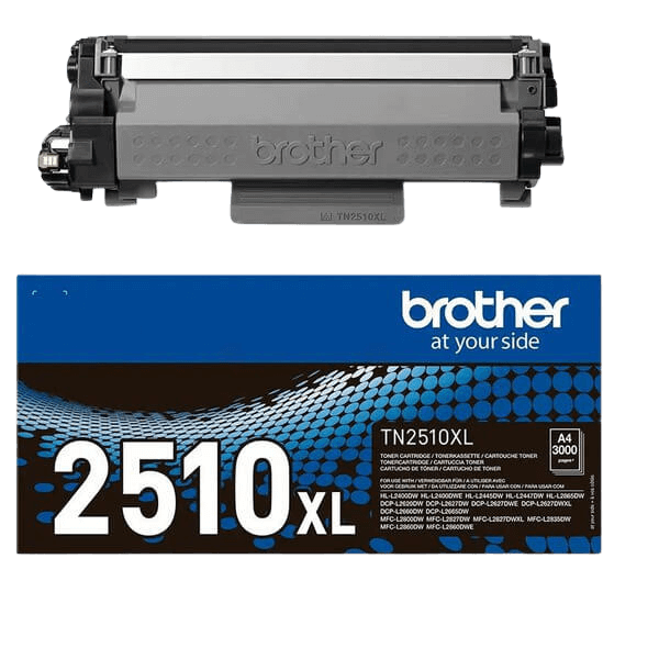 Brother TN2510XL sort original toner 3000 sider