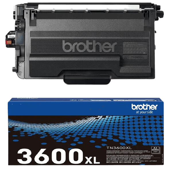 Brother TN3600XL sort original toner 6000 sider