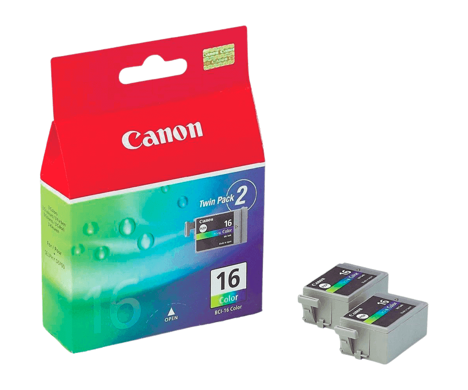 Canon BCI-16C twin pack 3 farver i én original blækpatron 2,5 ml. (9818A002)