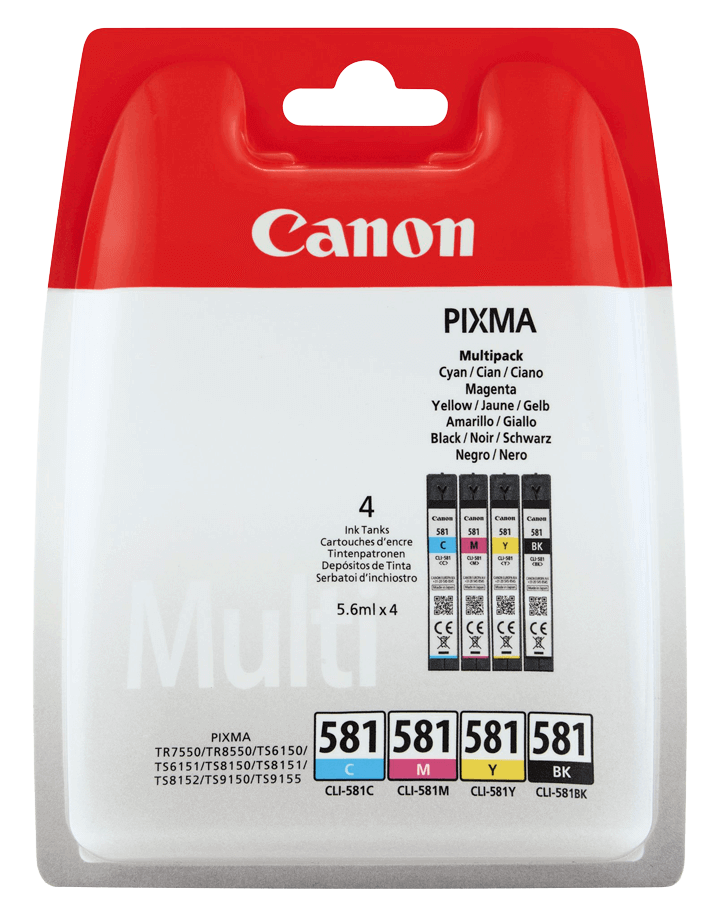 Canon CLI-581 CMYK original multipack 4 x 5 ml. (2103C004)
