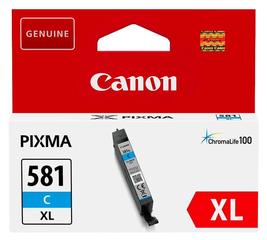Canon CLI-581C XL cyan original blækpatron 8 ml. (2049C001)