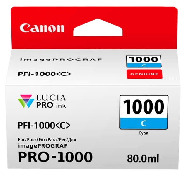 Canon PFI-1000C cyan original blækpatron 80 ml. (0547C001)