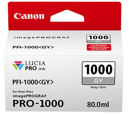 Canon PFI-1000GY grå original blækpatron 80 ml. (0552C001)