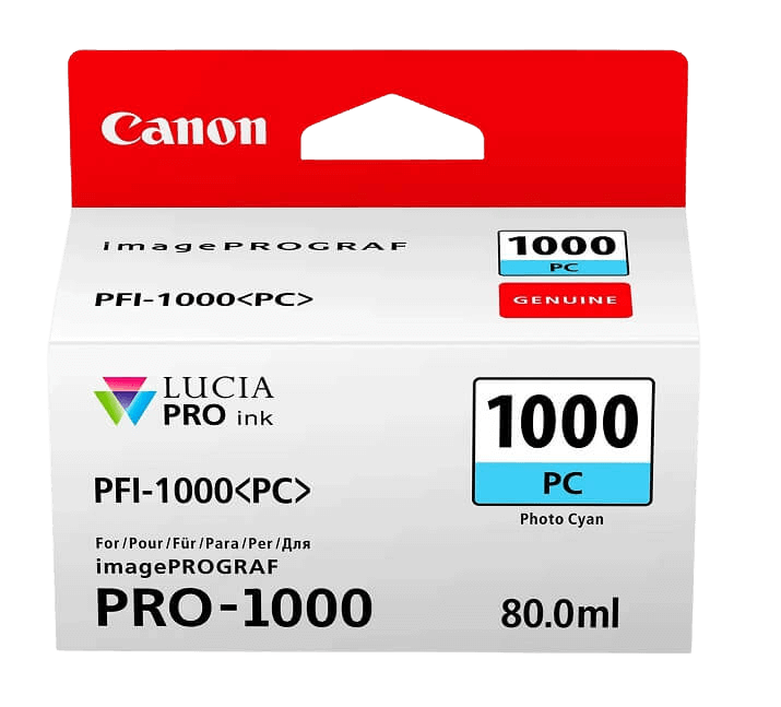 Canon PFI-1000PC foto cyan original blækpatron 80 ml. (0550C001)