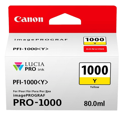 Canon PFI-1000Y gul original blækpatron 80 ml. (0549C001)