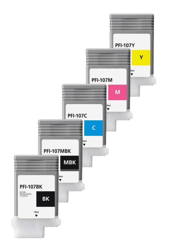 Canon PFI-107 5 stk. rabatpakke blækpatron 650 ml. - kompatibel