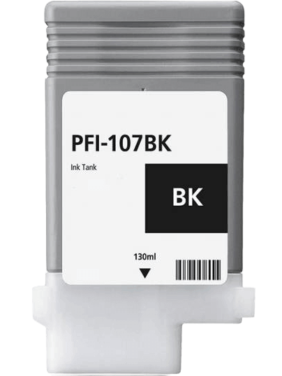 Canon PFI-107BK sort kompatibel blækpatron 130 ml. (6705B001)