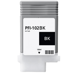 Canon PFI102BK sort kompatibel blækpatron 130 ml. (0895B001)