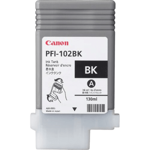 Canon PFI102BK sort original blækpatron 130 ml. (0895B001)