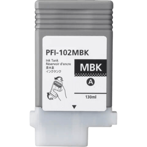 Canon PFI102MBK mat sort kompatibel blækpatron 130 ml. (0894B001)