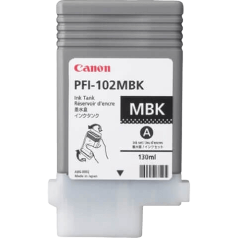 Canon PFI102MBK mat sort original blækpatron 130 ml. (0894B001)