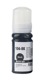 Epson 104 sort kompatibel Blæk refill 70 ml. (C13T00P140)