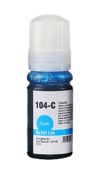 Epson 104 cyan kompatibel Blæk refill 70 ml. (C13T00P240)