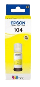 Epson 104 gul original Blæk refill 65 ml. (C13T00P440)