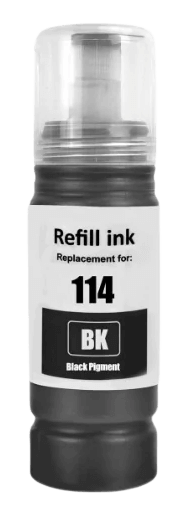 Epson 114 sort kompatibel Blæk refill 70 ml. (C13T07A140)