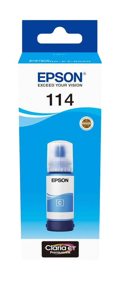 Epson 114 cyan original Blæk refill 70 ml. (C13T07B240)