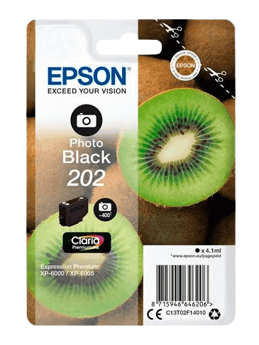 Epson 202 foto sort original blækpatron 4,1 ml. (C13T02F14010)