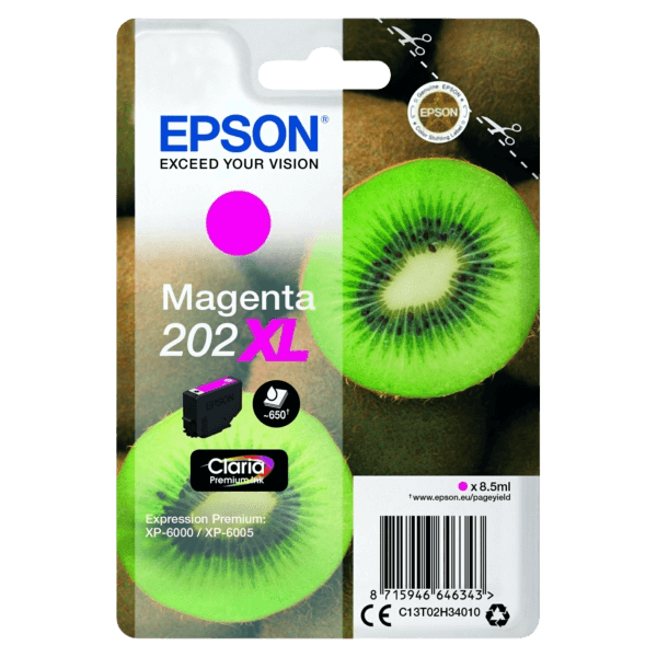 Epson 202 XL magenta original blækpatron 650 sider (C13T02H34010)