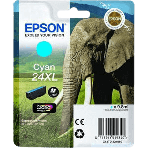 Epson 24XL cyan original blækpatron 10 ml. (C13T24324012)