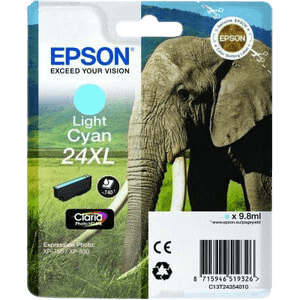 Epson 24XL lys cyan original blækpatron 10 ml. (C13T24354012)