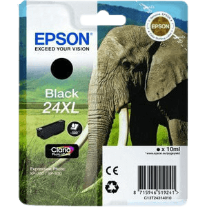 Epson 24XL sort original blækpatron 10 ml. (C13T24314012)