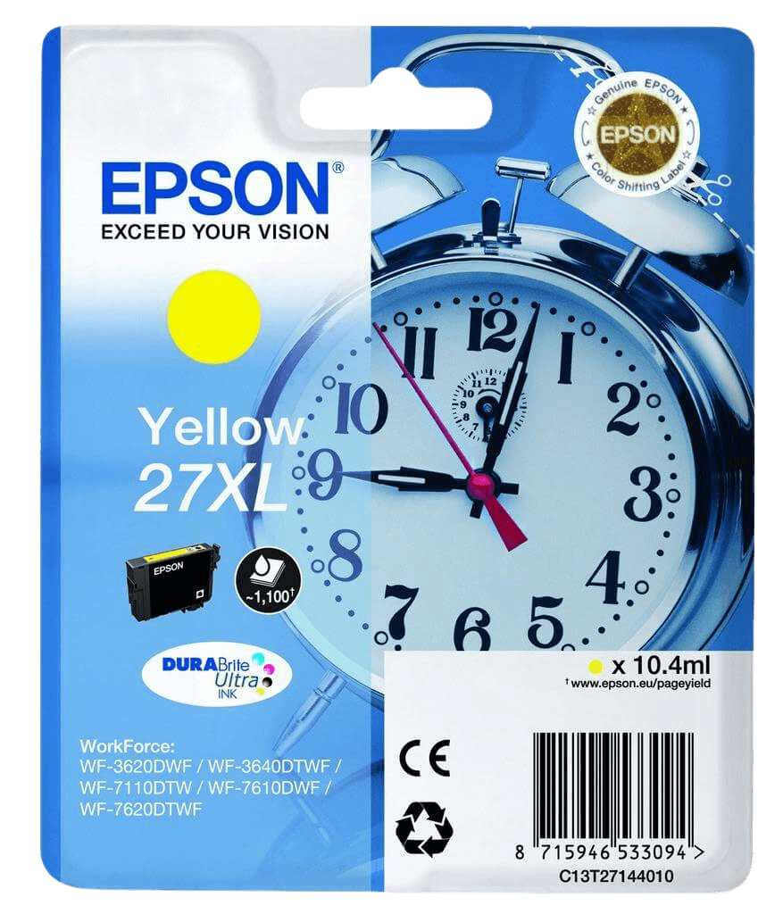 Epson 27 XL gul original blækpatron 10.4 ml. (C13T27144012)