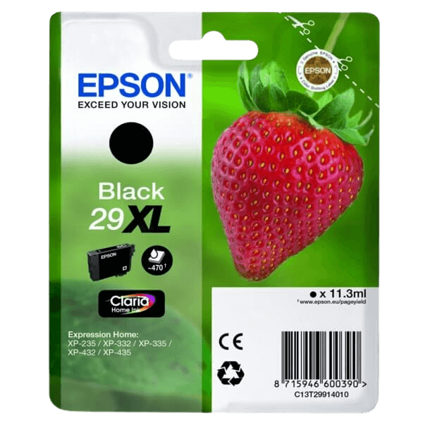 Epson 29 XL sort original blækpatron 11,3 ml. (C13T29914012)