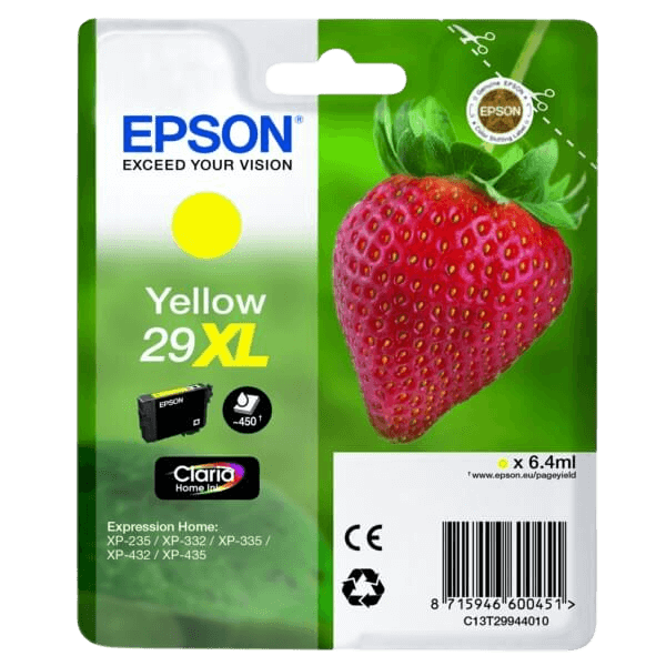 Epson 29 XL gul original blækpatron 6,4 ml. (C13T29944012)