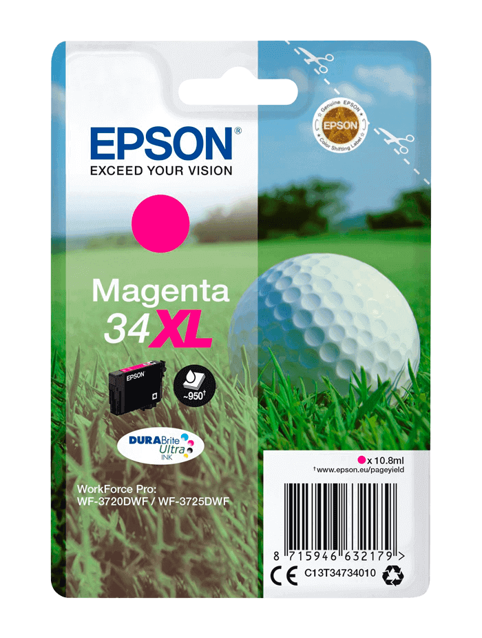 Epson 34 XL magenta original blækpatron 10,8 ml. (C13T34734010)