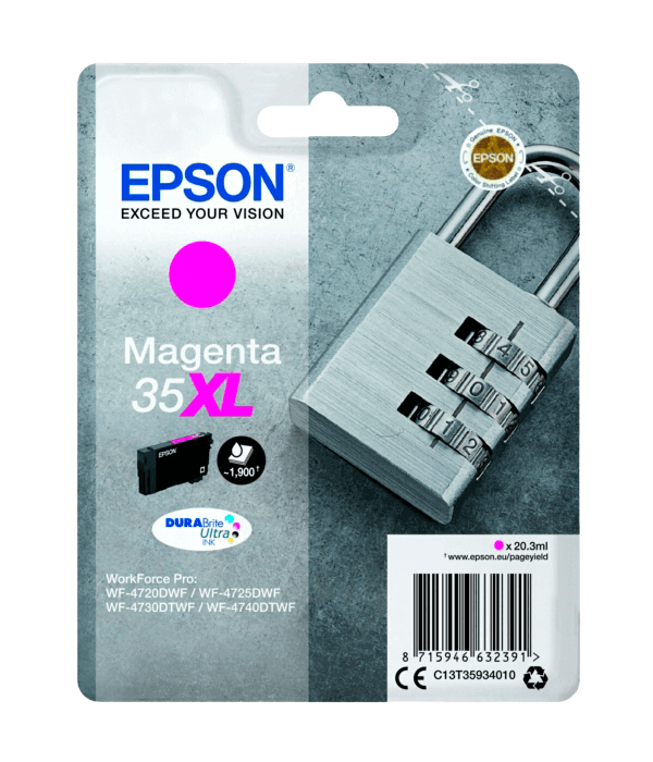Epson 35 XL magenta original blækpatron 20,3 ml. (C13T35934010)