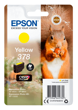 Epson 378 gul original blækpatron 4,1 ml. (C13T37844010)