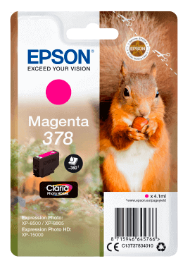 Epson 378 magenta original blækpatron 4,1 ml. (C13T37834010)