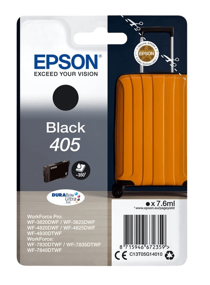 Epson 405 sort original blækpatron 7,6 ml. (C13T05G14010)