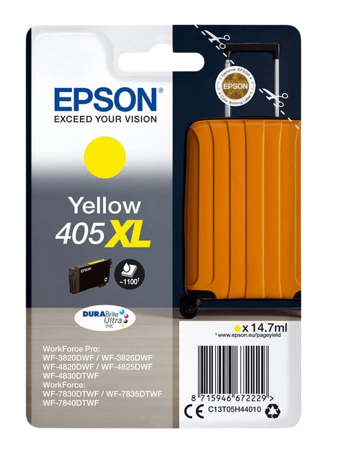 Epson 405XL gul original blækpatron 14,7 ml. (C13T05H44010)